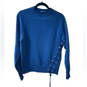 Polo Ralph Lauren Women’s Crewneck Side Laced Sweatshirt. Navy size XS